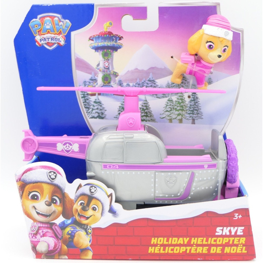 Spin Master Paw Patrol Skye Holiday Helicopter Vehicle & Figure Toy Set Age 3+